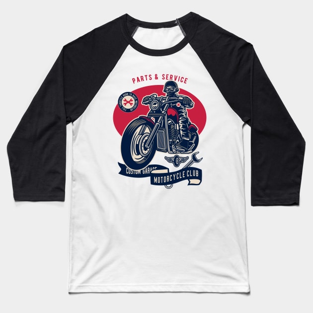 Motorbike Baseball T-Shirt by ShirtyLife